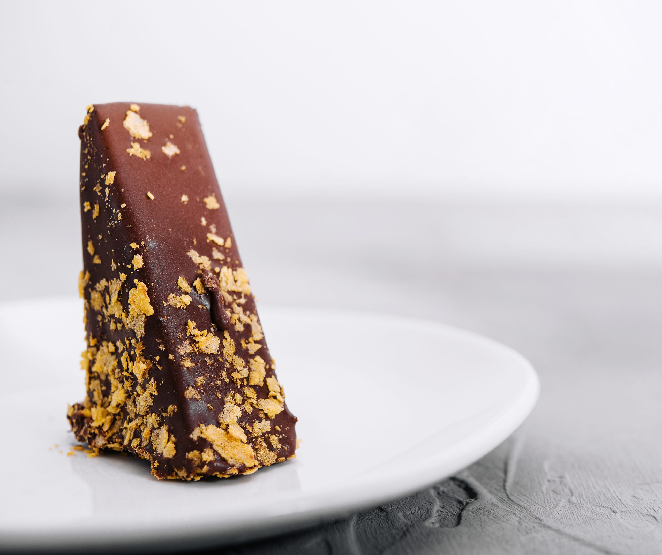 Sobremesa com ouro comestível